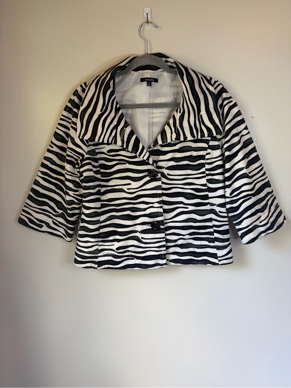 Black & White Zebra Print Short Jacket